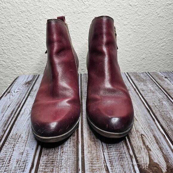 Pikolinos Malaga leather ankle booties cherry double zip Women's size 41 (10) - Picture 4 of 8